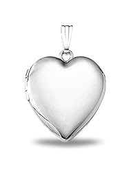 Sterling Silver "Sweetheart" Heart Locket - 3/4 inch x 3/4 inch
