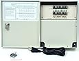 VideoSecu 9 Channel Security Camera Power Supply Box 9 Port Output 12V DC 5A CCTV DVR Camera Power Supply Switch Box Distributed with Key Lock 1ZQ