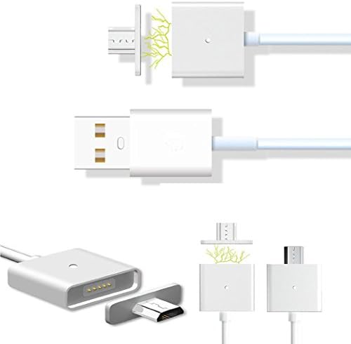 Yinfaxin Magnetic Micro USB Charging Cable - Snap on/off Instant Power Connection, Durable, Tangle Free - High Quality 3ft Cable for Samsung, HTC, LG, Motorola &amp; More - USB 2.0