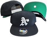 Oakland A's Athletics Black Plastic Snapback Adjustable Snap Back Hat / Cap