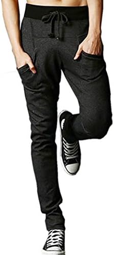 Cedon Men's Sarouel Stylish Casual Simple Sports Fitness Sweat Pants X-Small Charcoal Gray