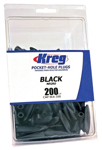 Kreg CAP-BLK-200 Black Plastic Plugs 200-Count