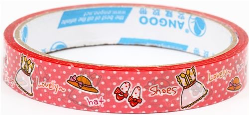 pink Deco Scotch Tape cute clothing kawaii