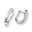 Diamond and Sterling Silver Earrings