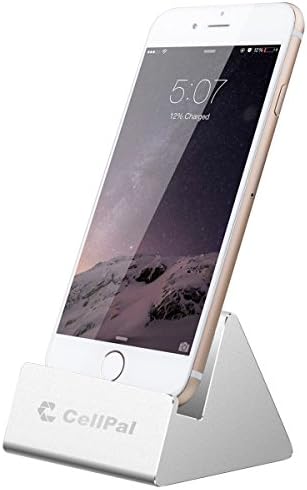 IPhone Dock Iphone Stand Iphone Charging Station Desktop Charging Dock Cellpal Aluminum Charge and Sync Dock (LIGHTING CORD NOT INCLUDING) for Iphone 6s 6s Plus 6 6plus Iphone5s/ipad mini /ipod Silver