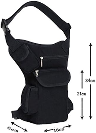 Free trip Men's Retro Canvas outdoor sports leg bag fanny pack black