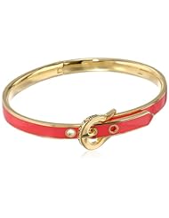 Juicy Couture Red Skinny Buckle Bangle Bracelet, 2.38"