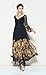 R.Vivimos Women Chiffon Flower Printing Split Asymmetrical Long Dresses Medium