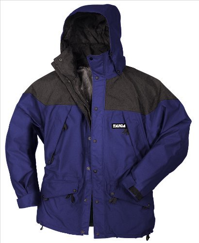 Taiga Men's Val d'Isere Waterproof Jacket (Size: L, Navy (Black Shoulders)) On Sale