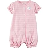 カーターズ Carter's/ スナップアップコットンロンパース ピンク ロンパース半袖 6ヶ月【並行輸入】