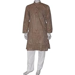 Mens Clothing Kurta Pajama Long Sleeve Cotton Dress Size M Chest :40 (gkp548b)