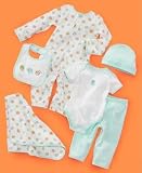 First Impressions Baby Boy and Girl 6-Piece Zoo-Print Gift Set