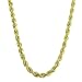 10 Karat Yellow Gold 22 Inch Diamond-Cut Rope Chain