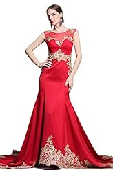 Mermaid Mesh Round Neck Cocktail Polyester Evening Dress/Bridesmaid Dress/Wedding Party Dress 