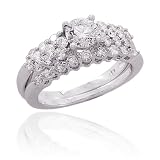 14K White Gold 1 1/2 ct. Diamond Engagement Set