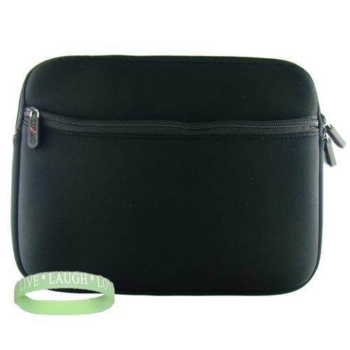 Black Luxmo Amazon Kindle DX Carrying Sleeve With Extra Pocket + Live*Laugh*Love Wrist Band!!! (Kindle DX Not Included) Image Black Luxmo Amazon Kindle DX Carrying Sleeve With Extra Pocket + Live*Laugh*Love Wrist Band!!! (Kindle DX Not Included)