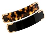France Luxe Gold Rectangle Edge 8cm Barrette