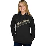 Purdue Boilermakers Women's Nike Vault Black Long Boyfriend Pullover Hooded Sweatshirt
