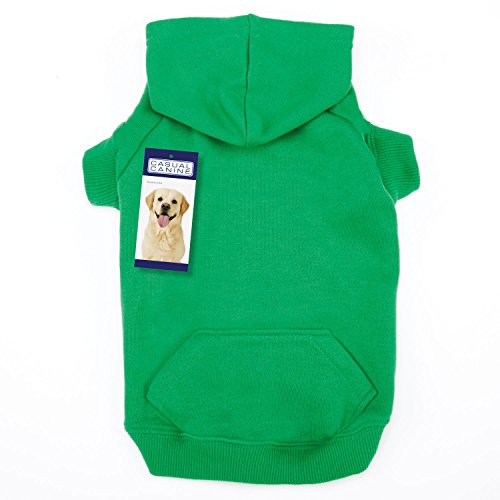 Casual Canine Basic Hoodie for Dogs, 8" XS, Green