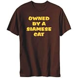 T-Shirt Mens Brown  OWNED by s Siamese  Cats