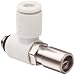 SMC AS Air Flow Control Valve, PBT & Nickel Plated Brass, Elbow, Tamper Proof, Metric Thread Male X Push-to-Connect Fitting