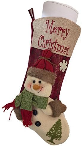 Classic Christmas Stocking 18.8" Cute Santa's Toys Stocking (snowman stocking)