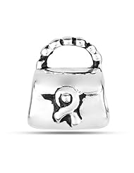 Handbag With Ribbon Bead In Sterling Silver