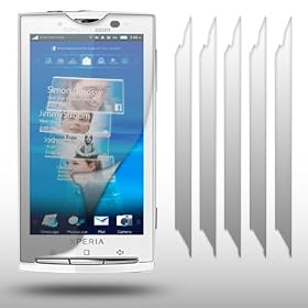 SONY ERICSSON XPERIA X10 CRYSTAL CLEAR LCD SCREEN PROTECTOR 6-IN-1 PACK BY CELLAPOD CASES
