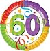 60th Birthday 18" Round Mylar Balloon