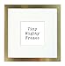 Tiny Mighty Frames 9-Set, Metal, Square Instagram Photo Frame, 8x8 (4x4 Matted) (9, Gold)