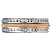 14K White Gold and 18K Yellow Gold 5/8 ct. Machine Set Diamond Wedding Band (F-G Color, VS Clarity)