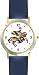 Knight on Horseback Ready for the Joust Horse - WATCHBUDDY&reg; DELUXE TWO-TONE THEME WATCH - Arabic Numbers - Blue Leather Strap-Children's Size-Small ( Boy's Size & Girl's Size )
