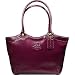 Coach Bleecker Patent Shoulder Bag Purse Tote 12362 Plum