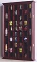 54-Shot Glass, Shooter Display Case Holder Cabinet , Cherry