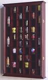 54-Shot Glass, Shooter Display Case Holder Cabinet , Cherry