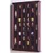 54 Shot Glass Shooter Display Case Holder Cabinet Wall Rack w/ UV Protection -Cherry