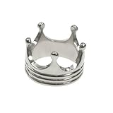 IMAGE OF 316L Stainless Steel with high polish - Crown - Width: 9mm (Size 13)stone - Width: 7mm (Sizes 8-12)
