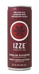 IZZE Fortified Sparkling Juice, Blackberry, 8.4-Ounce Cans (Pack of 24)
