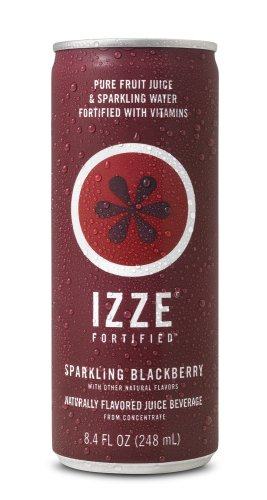 IZZE Fortified Sparkling Juice, Blackberry, 8.4-Ounce Cans (Pack of 24)