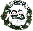 New York Jets 20" Team Snowman Wreath - FOOTBALL Sports Merchandise