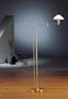 Holtkoetter White Glass and Brass Swing Arm Floor Lamp