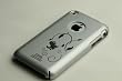Apple iPhone 1G Soft Polycarbonate Slim fit Case - Silver with Flower Tattoo (Cozip Brand) Made in Korea