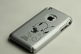 Apple iPhone Soft Polycarbonate Slim fit Case - Silver with Flower Tattoo (Cozip Brand) Made in Korea