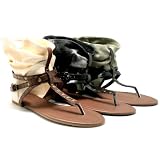 New Patent Ankle Cuff Flat Buckle Sandals Shoes Sz 3-8