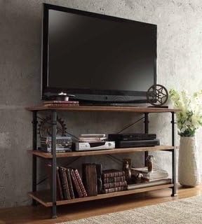 Vintage Tv Stand Can Hold a Tv up to 48 Inches. It Has a Nice Black Frame Which Provides Storage Space Guaranteed to Hold a Dvd Player, Magazines and Books.
