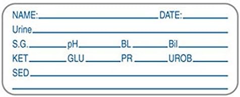 Name/Date/Urine 2-1/4" x 7/8" White Label (Roll of 420)