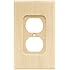 Brainerd 64666 Wood Square Single Duplex Outlet Wall Plate / Switch Plate / Cover, Unfinished