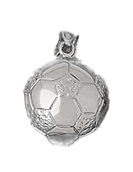 Clevereves 14K White Gold Pendant Scoccer Themed 7.6 - Gram(s)