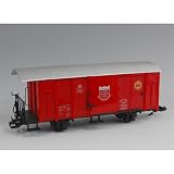 【Gゲージ/貨車】欧州蒸気機関車用 貨車(有蓋車) レッド