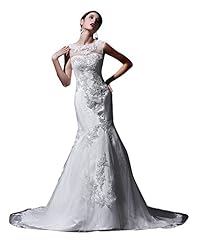 Cap Sleeves Tulle Mermaid Natural   Waistline Scoop Neck Lace Applique Open-Back Floor Length  Dress